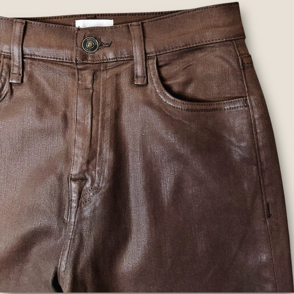 NWOT Hudson Jeans ‘Noa’ “Cocoa Bean” Brown High-Rise Straight Crop Jeans Size 25 - Picture 8 of 16